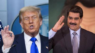 Combo de dos fotografías de archivo donde aparecen el presidente de Estados Unidos, Donald Trump (i), y el presidente de Venezuela, Nicolás Maduro.