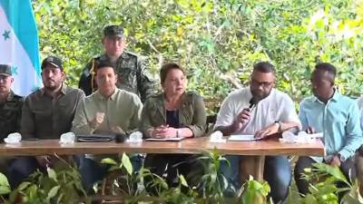 La presidenta de Honduras, Xiomara Castro, en un evento del Día del Árbol.