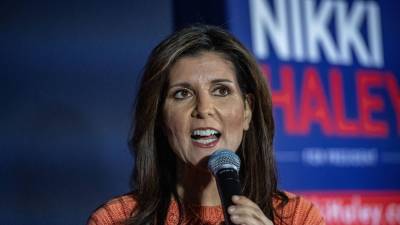 La candidata presidencial estadounidense, Nikki Haley, compite contra Trump por la nominación republicana.