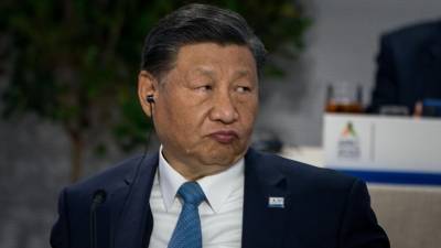 El presidente chino Xi Jinping es visto durante el diálogo informal de líderes del Foro de Cooperación Económica Asia-Pacífico (APEC) con invitados durante la Semana de Líderes de APEC en el Moscone Center, el 16 de noviembre de 2023 en San Francisco, California.