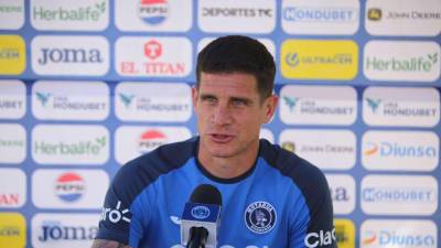 El portero de Motagua, Jonathan Rougier antes del duelo del domingo ante Olimpia.