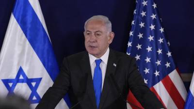 Primer ministro israelí Benjamin Netanyahu durante su discurso a la nación.