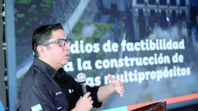 <b>Erick Tejada, ministro de Energía, exponiendo los avances de los estudios.</b>