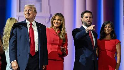 Familia Trump en convenci