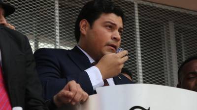 Marlon Ochoa durante sus declaraciones sobre la denuncia presentada.