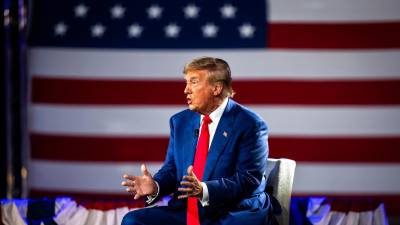 Trump durante una entrevista en Pensilvania.