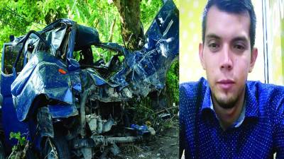 <b>La triple colisión fue entre el camión que conducía Melvin Flores, un turismo y el autobús.</b>