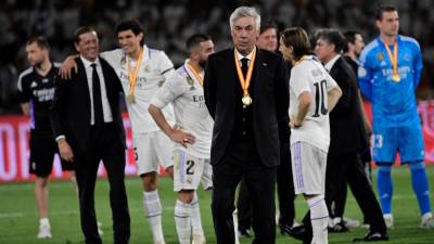 Carlo Ancelotti tras ganar la Copa del Rey con el Real Madrid.