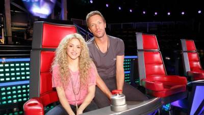 Los cantantes Shakira y Chris Martin en una foto de archivo.