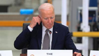 El presidente de Estados Unidos, Joe Biden, durante un viaje a Angola.