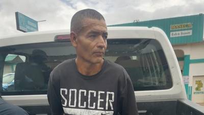 Reyna Rene Méndez Garrido después de ser capturado.