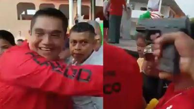 Imagen del video donde atacan a José Alfredo Cabrera.-