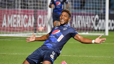 Yeison Mejía anotó el gol del triunfo de Motagua ante el Olancho.