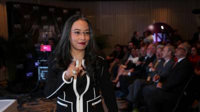 Fotografía de archivo en la que se registró a la directora ejecutiva del Consejo Nacional Anticorrupción (CNA) de Honduras, Gabriela Castellanos, en Tegucigalpa.