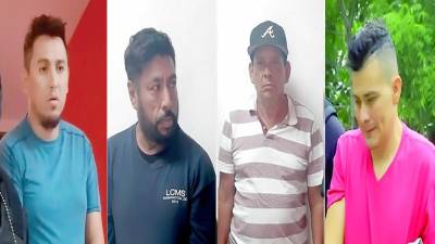 <b>Brayan Meléndez, José Arnulfo Bueso, Luis Savillón y Manuel de Jesús Alberto fueron capturados en Lomas del Carmen.</b>