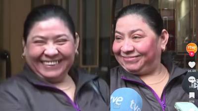 La mujer hondureña entrevistada por RTVE.