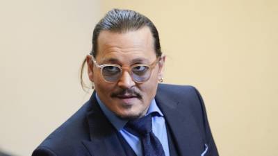 El actor Johnny Depp en la corte de Fairfax, en Fairfax, Virginia.