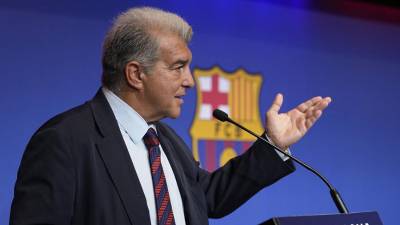 Joan Laporta, presidente del Barcelona en rueda de prensa habló sobre la actualidad del club.