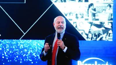 <b>Italo Pizzolante durante su participación en la “Gira Confianza” en San Pedro Sula. Fotos. Franklyn Muñóz.</b>