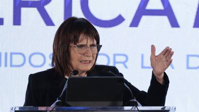 Fotografía de archivo del pasado 8 de noviembre de la ministra de Seguridad de Argentina, Patricia Bullrich, durante el Foro América Libre en Ciudad de México (México).