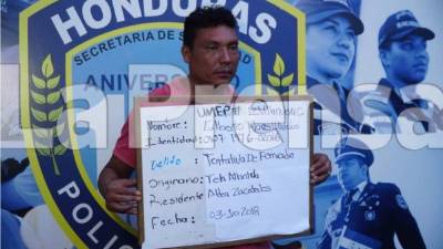 En la imagen el detenido identificado como Gilberto Flores.