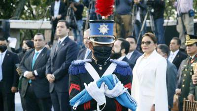 Xiomara Castro encabezó los actos conmemorativos en Tegucigalpa.