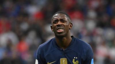 Dembélé con Francia en el Mundial de Qatar.