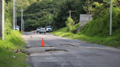 La carretera al occidente de Honduras está destruida.