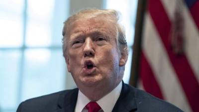 Trump brindó su primera conferencia de prensa del año enfocándose en la 'crisis en la frontera'./AFP.