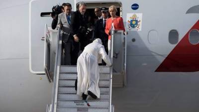 El Papa sufrió una caída durante su viaje a Estados Unidos.