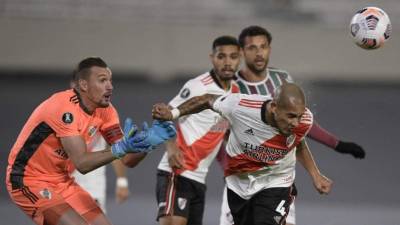 River Plate fue claramente superado por el Fluminense . Foto AFP.