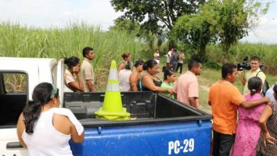 Escena del crimen en El Progreso, Yoro.