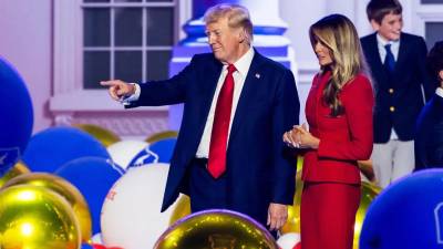 La ex primera dama estadounidense junto a su esposo, Donald Trump.