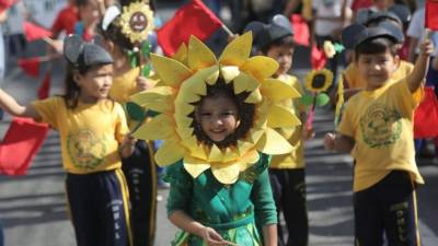 Los pequeños portaron lindos y atractivos diseños alusivos a la naturaleza.
