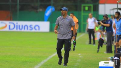 Ninrod Medina durante el partido ante Marathón en San Pedro Sula.