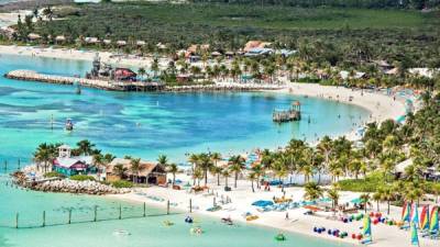 Así son las costas de Castaway Cay.