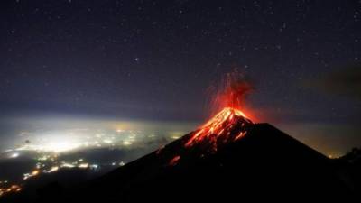 Volcán de Fuego en Guatemala.