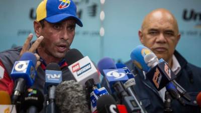 Henrique Capriles criticó a tibisay lucena. Fotos: EFE/Miguel Gutiérrez