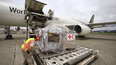 La ayuda humanitaria salió de Panamá, país en donde la Cruz Roja tiene su sede para Latinoamérica.