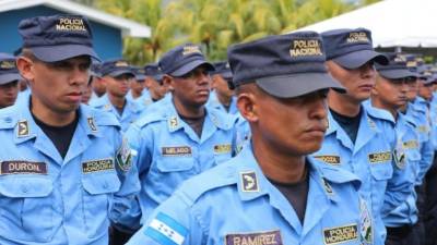 Los 467 nuevos policías que brindarán seguridad a la población hondureña.