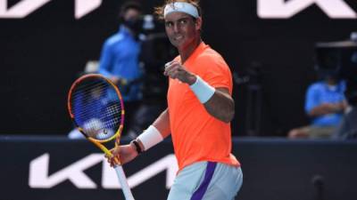 Nadal, a cuartos de final en el Abierto de Australia sin haber perdido un set. Foto AFP.