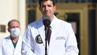 El comandante Sean Conley fue el médico que atendió a Trump y Melania durante su recuperación del covid 19./AFP.