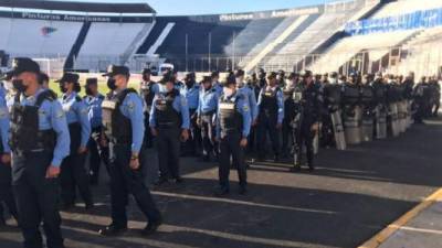 La Policía Nacional resguardará a los aficionados que acudan al clásico Motagua vs Olimpia.