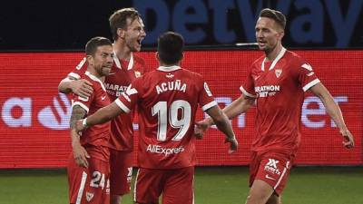 Alejandro 'Papu' Gómez le dio la victoria al Sevilla ante Celta en lo que fue un verdadero partidazo. Foto AFP.