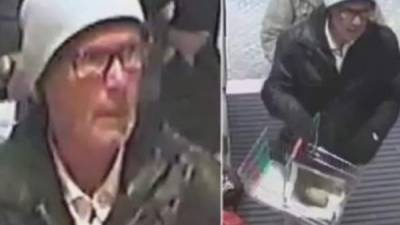 El sujeto fue sorprendido por las cámaras de seguridad de un supermercado.