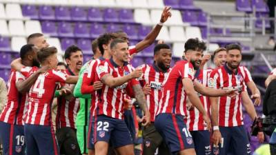 Atlético de Madrid ha celebrado a lo grande la obtención del campeonato. Foto AFP.