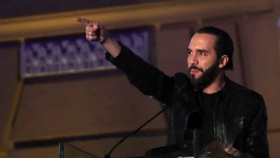 Nayib Bukele se proclamó ganador de las elecciones presidenciales de El Salvador, la noche del domingo 3 de febrero de 2019. EFE