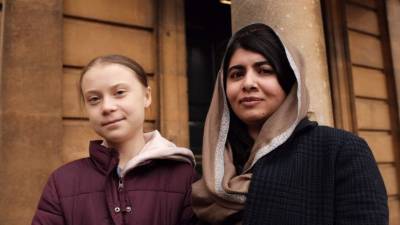 Greta Thunberg y Malala Yousafzai. Foto: Twitter