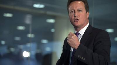 El Primer Ministro británico, David Cameron, hace campaña por el 'No'.