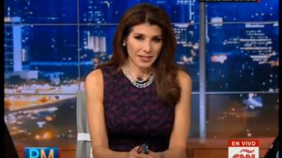 Patricia Janiot durante su último mensaje en CNN.